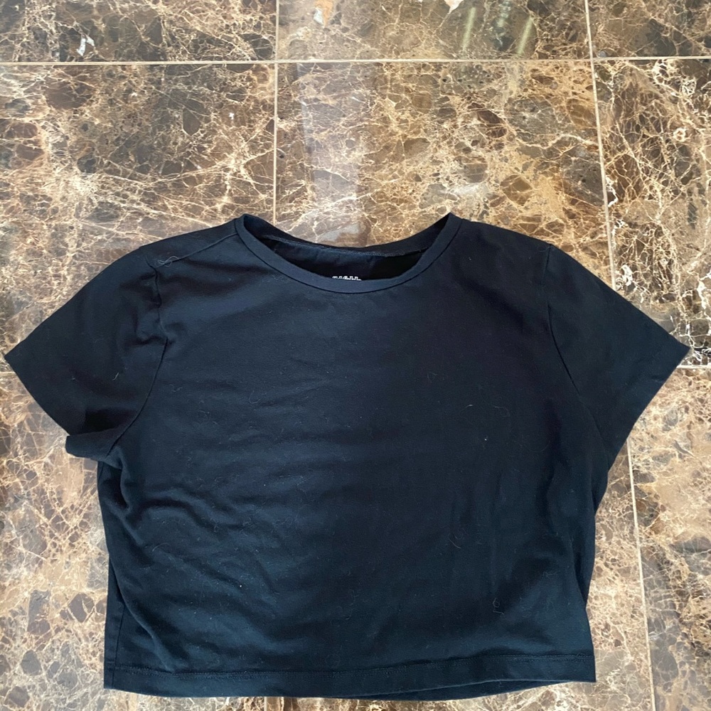 Black Cropped Top